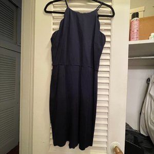 Nordstrom Scallop Navy Blue Bodycon dress
